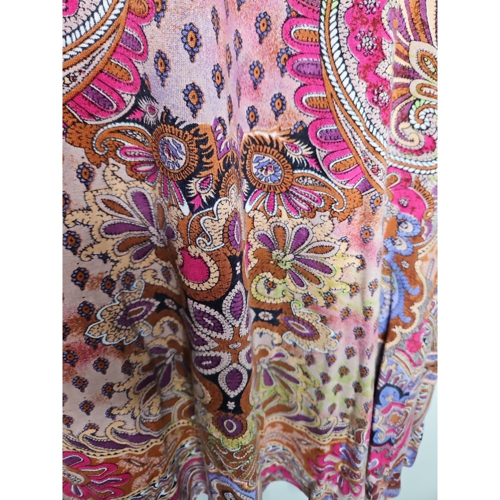 Parsley & Sage XL Vanessa Tunic Top Pink Paisley Floral Boho Fairy CottageCore - Picture 7 of 14
